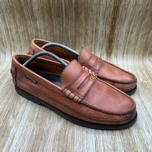 Mephisto Sherpas Penny Loafer Men's Size 10 Brown Leather Air-Relax Casual